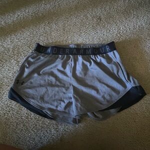 Under Armour Black and Gray HeatGear Shorts